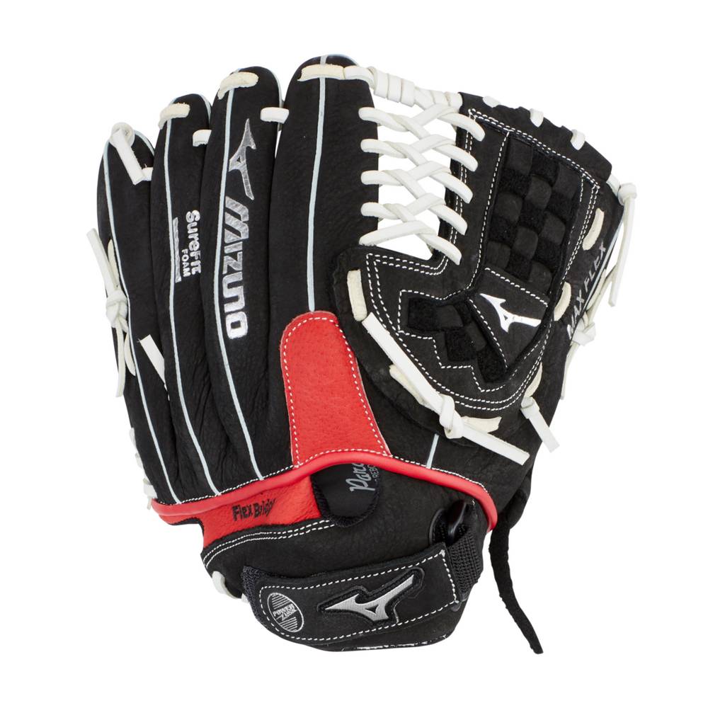 Mizuno Men's Prospect Paraflex Series Baseball Glove 11.5" Black/Red (312620-QVC)